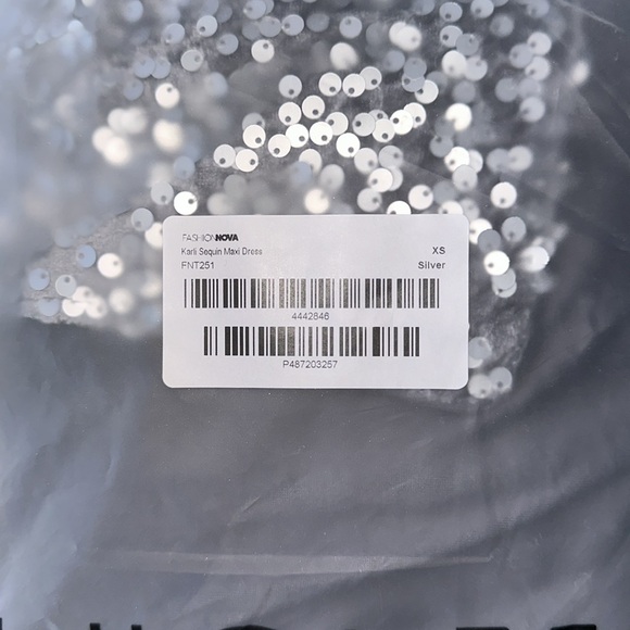 Fashion Nova Silver Sequin One-Shoulder Dress - Picture 9 of 11